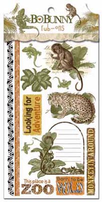 Bo Bunny Press - Zoology - Rub-ons  (sold in 3's)