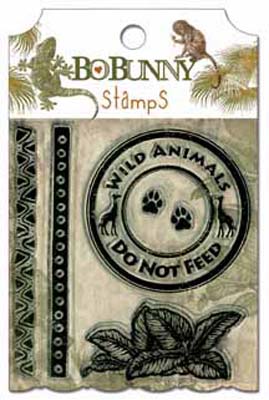 Bo Bunny Press - Zoology - Clear Stamps  (sold in 3's)