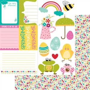 Bella Blvd - Spring Flings & Easter Things - Cute Cuts 12x12 d/sided paper  (pack of 10)