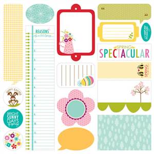 Bella Blvd - Spring Flings & Easter Things - Just Write Journaling Stickers  (sold in 3's)
