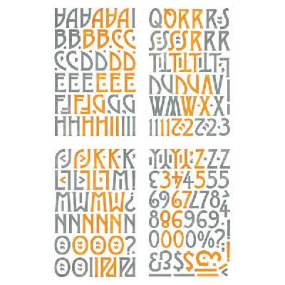 BasicGrey - Ambrosia Chipboard Sticker ABC  (sold in 3's)