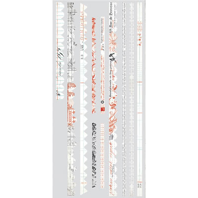 BasicGrey - Basic White - Trims Stickers 5.75x12  (pack of 5)"