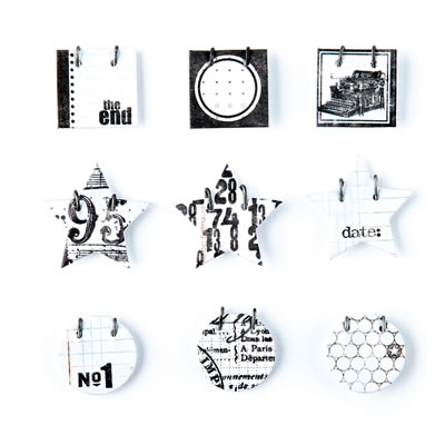 BasicGrey - Basic White - Small Details Decorative Stickers  (sold in 3's)