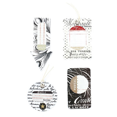BasicGrey - Basics - Canvas Tags - White  (sold in 3's)