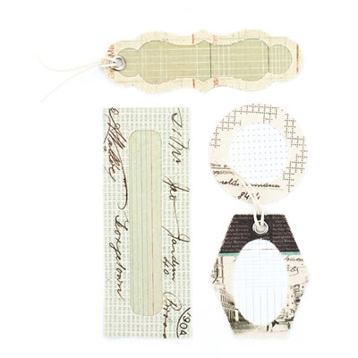 BasicGrey - Basics - Canvas Tags - Manila  (sold in 3's)