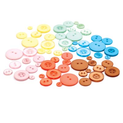 BasicGrey - Hopscotch - Buttons  (sold in 3's)