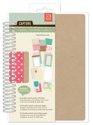 Capture - 5x7 Spiral Journal - Noteworthy (girlish) (sold in 3's)  (girlish) 