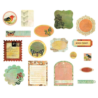 BasicGrey - Curio - Pieces Die Cut Shapes  (sold in 3's)