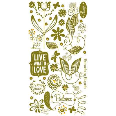 BasicGrey - Green at Heart - Sparkling Rubs green  (sold in 3's)