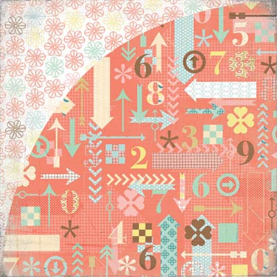 BasicGrey - Hopscotch - First Dance 12x12 d/sided paper  (pack of 10)