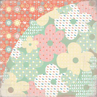 BasicGrey - Hopscotch - Tire Swing 12x12 d/sided paper  (pack of 10)
