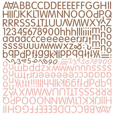 BasicGrey - Hopscotch - Alphabet Stickers  (pack of 5)