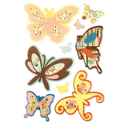 BasicGrey - Hopscotch - Epoxy Stickers  (sold in 3's)