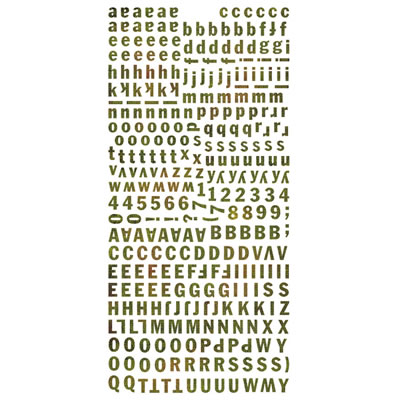 BasicGrey - Jovial - Micro Mono Alpha Stickers  (pack of 5)