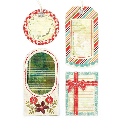BasicGrey - Jovial - Canvas Tags  (sold in 3's)