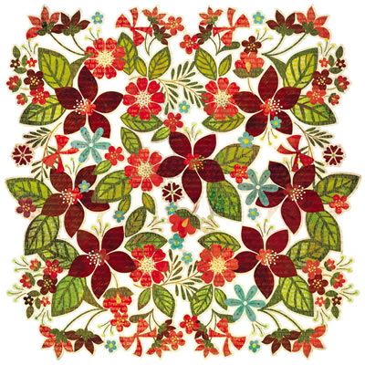 BasicGrey - Jovial - Doilies - Poinsettia Bouquet  (pack of 5)