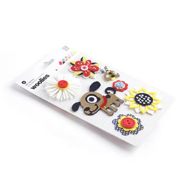 BasicGrey - June Bug - Woolies Layered Felt Stickers  (sold in 3's)
