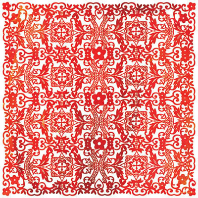 BasicGrey - June Bug - Red Tablecloth Doilies intricately cut paper  (pack of 5)