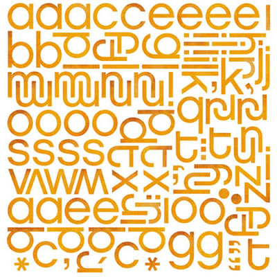 BasicGrey - Lime Rickey Hip Mini Mono Stickers  (pack of 5)
