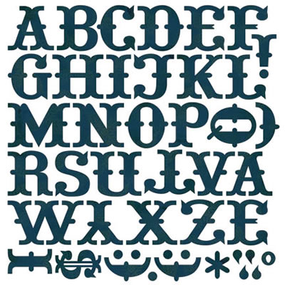 BasicGrey - Marrakech Bon Bon Monogram Stickers  (pack of 5)
