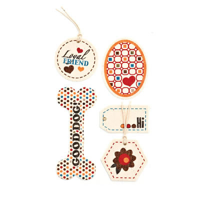 BasicGrey - Max & Whiskers - Canvas Tags  (sold in 3's)