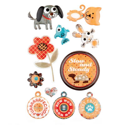 BasicGrey - Max & Whiskers - Epoxy Stickers  (sold in 3's)