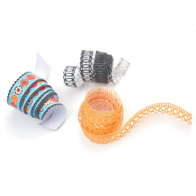 BasicGrey - Max & Whiskers - Ribbon Doilies  (sold in 3's)