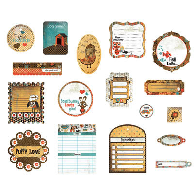 BasicGrey - Max & Whiskers - Pieces Die Cut Shapes  (sold in 3's)