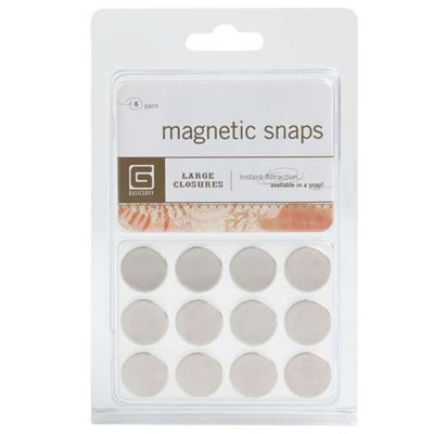BasicGrey - Magnetic Snaps Large 6sets/pack  (sold in 3's)