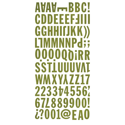 BasicGrey - Marjolaine - Mini Mono Alpha Stickers  (pack of 5)