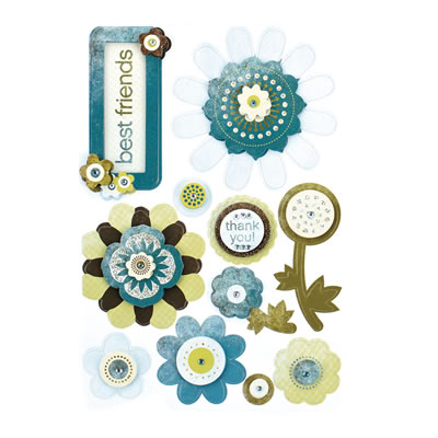 BasicGrey - Marjolaine - Pops Layer Stickers  (sold in 3's)