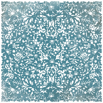 BasicGrey - Marjolaine - Doilies - Cerulean  (sold in 5's)