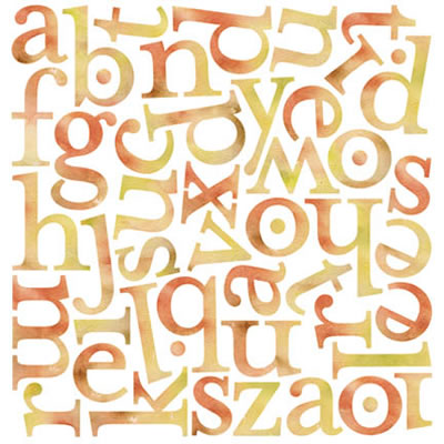 BasicGrey - Porcelain Margie Monogram Stickers  (pack of 5)