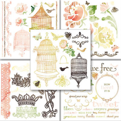 BasicGrey - Porcelain Olio Rub-on Book  (sold in 3's)