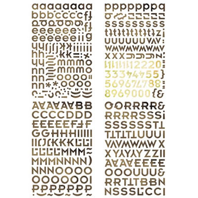 BasicGrey - Porcelain Chip Sticker ABC  (sold in 3's)