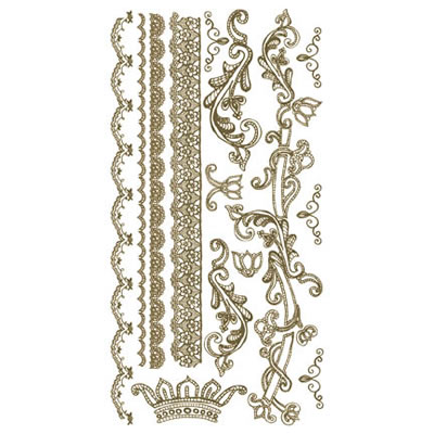 BasicGrey - Porcelain Champagne Brown Rub-ons  (sold in 3's)