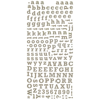 BasicGrey - Pyrus - Micro Mono Alpha Stickers  (pack of 5)