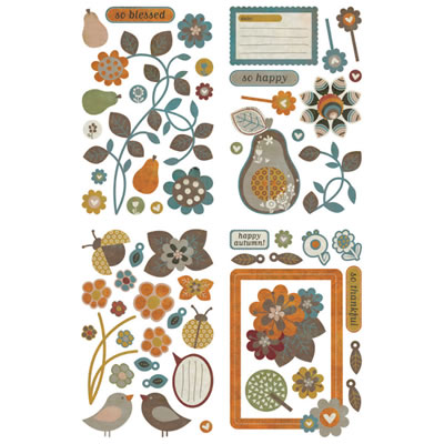 BasicGrey - Pyrus - Chip Sticker Shapes  (sold in 3's)
