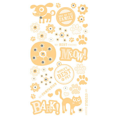 BasicGrey - Max & Whiskers - Sparkling Rubs Rub-on with Bling Maize  (sold in 3's)