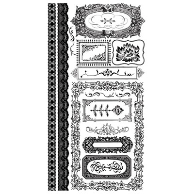 BasicGrey - Curio - Sparkling Rub-on with Bling  (sold in 3's)