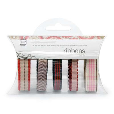 BasicGrey - Infuse Ribbon  (sold in 3's)