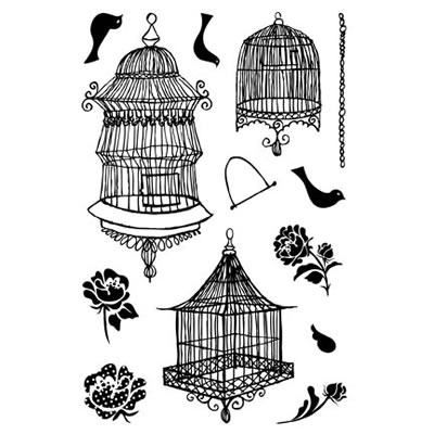 BasicGrey - Porcelain Aviary Stamp  (sold individually)