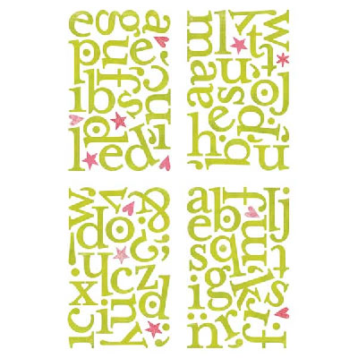 BasicGrey - Urban Prairie Chipboard Sticker ABC  (sold in 3's)