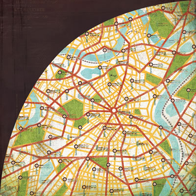 BasicGrey - Wander - Gridlock 12x12 d/sided paper  (pack of 10)