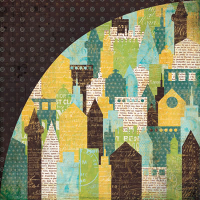 BasicGrey - Wander - Metropolis 12x12 d/sided paper  (pack of 10)