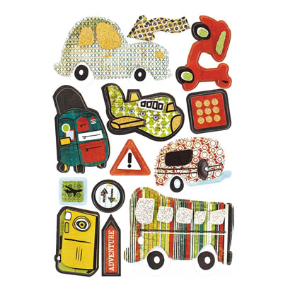 BasicGrey - Wander - Pops Layer Stickers  (sold in 3's)