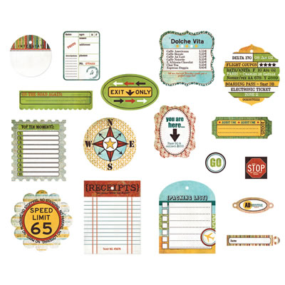 BasicGrey - Wander - Pieces Die Cut Shapes  (sold in 3's)