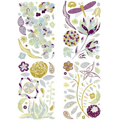 BasicGrey Wisteria - Chipboard Sticker Shapes  (sold in 3's)