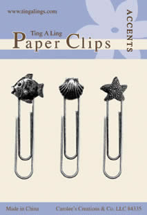 Carolee's Creations - Seashore Paper Clips  (sold in 3's)