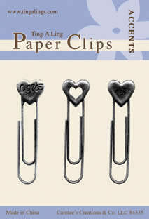 Carolee's Creations - Love Paper Clips  (sold in 3's)